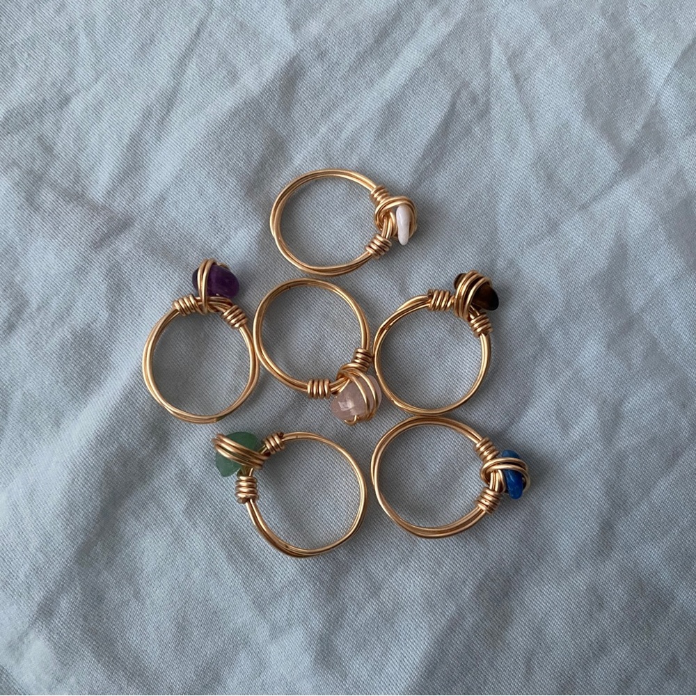 handmade gold authentic crystal rings